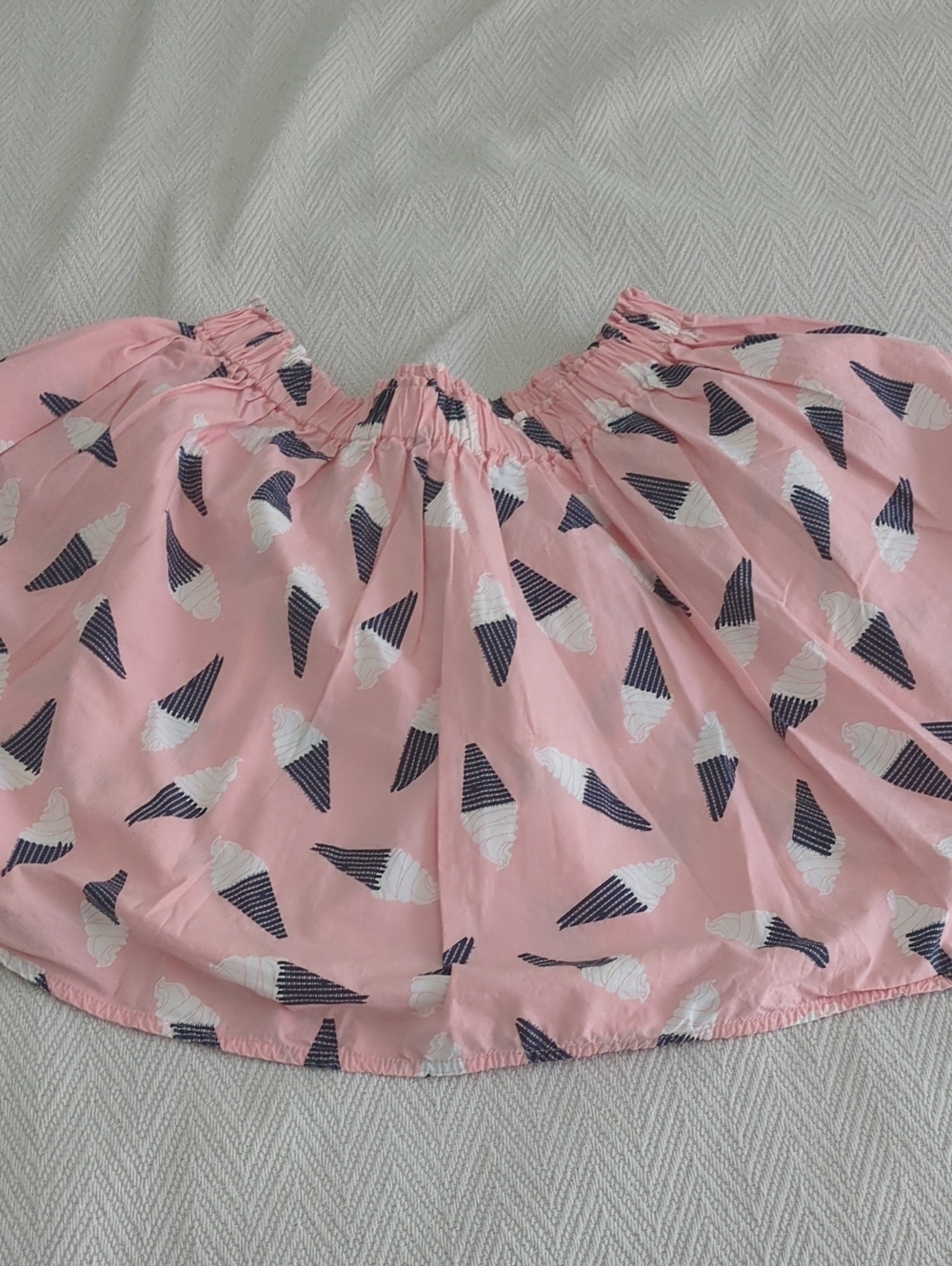 COS Pink Skirt with Navy & White Cone Print Girls Sz 6-8 Yrs Fun Summer Vacation